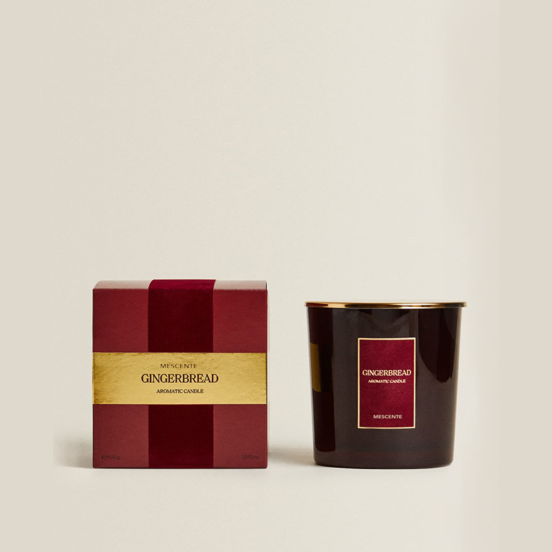 M&Scent 럭셔리 3 심지 양초 개인 브랜드 블랙 매트 유리 향초