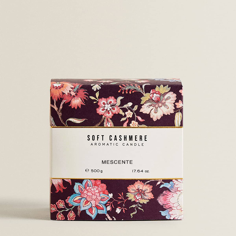 M&Scent 럭셔리 크리스마스 향기로운 양초 블랙 유리 꽃병 선물 상자에 아로마 테라피 아로마 간장 왁스 양초