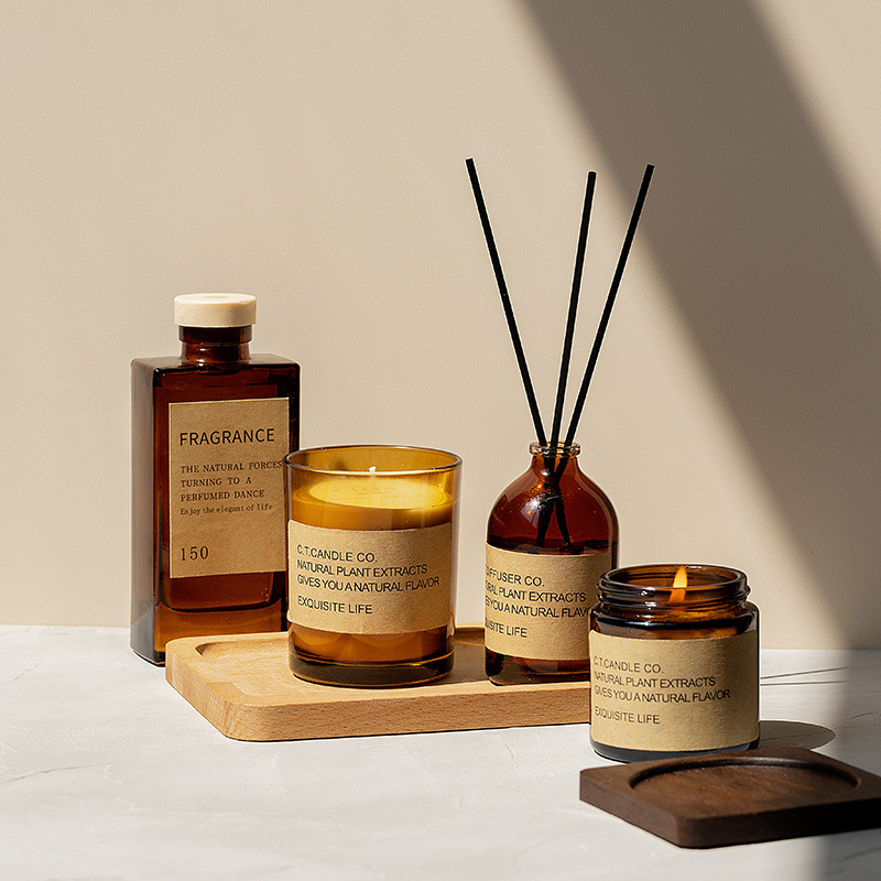 M&Scent 럭셔리 데코 홈 리드 디퓨저 및 향초 set(박스 디자인 포함)