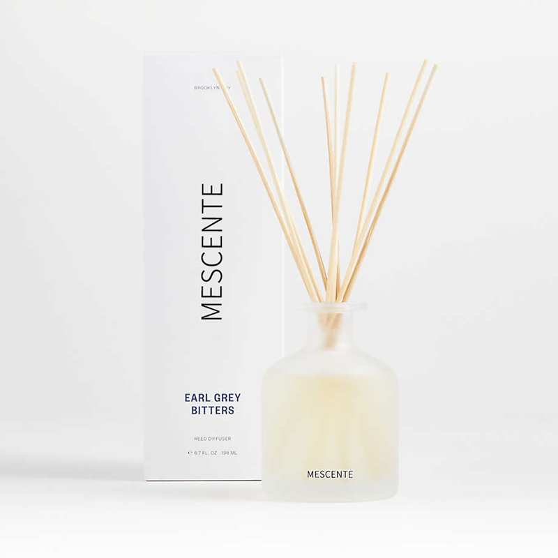 M&Scent 고급 브랜드 퍼플 컬러 아로마 리드 디퓨저 선물 세트(박스 포함)