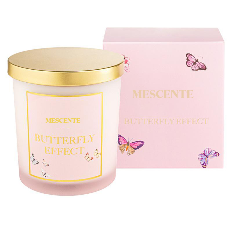 M & Scent 도매 새로운 고급 컬러 개인 라벨 크리스마스 크리스탈 꽃병이 있는 Kerzen 향기로운 간장 캔들