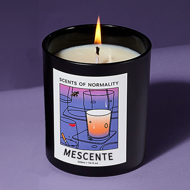 M&Scent 도매 고급 개인용 라벨 휴대용 크리스마스 크리스탈 향초 왁스 양초