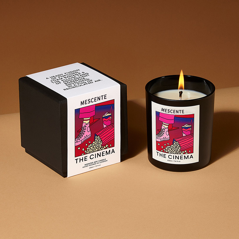 M&Scent 도매 고급 개인용 라벨 휴대용 크리스마스 크리스탈 향초 왁스 양초