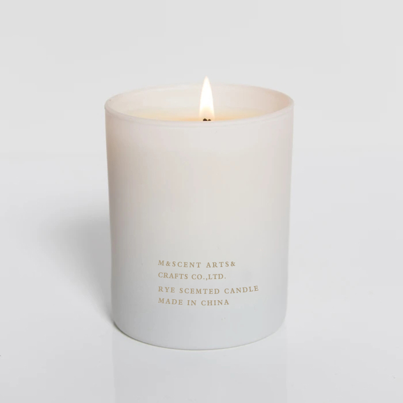 M&Scent 도매 저렴한 개인 브랜드 흰색 대형 나무 심지 향 테라피 향기로운 에센셜 오일초