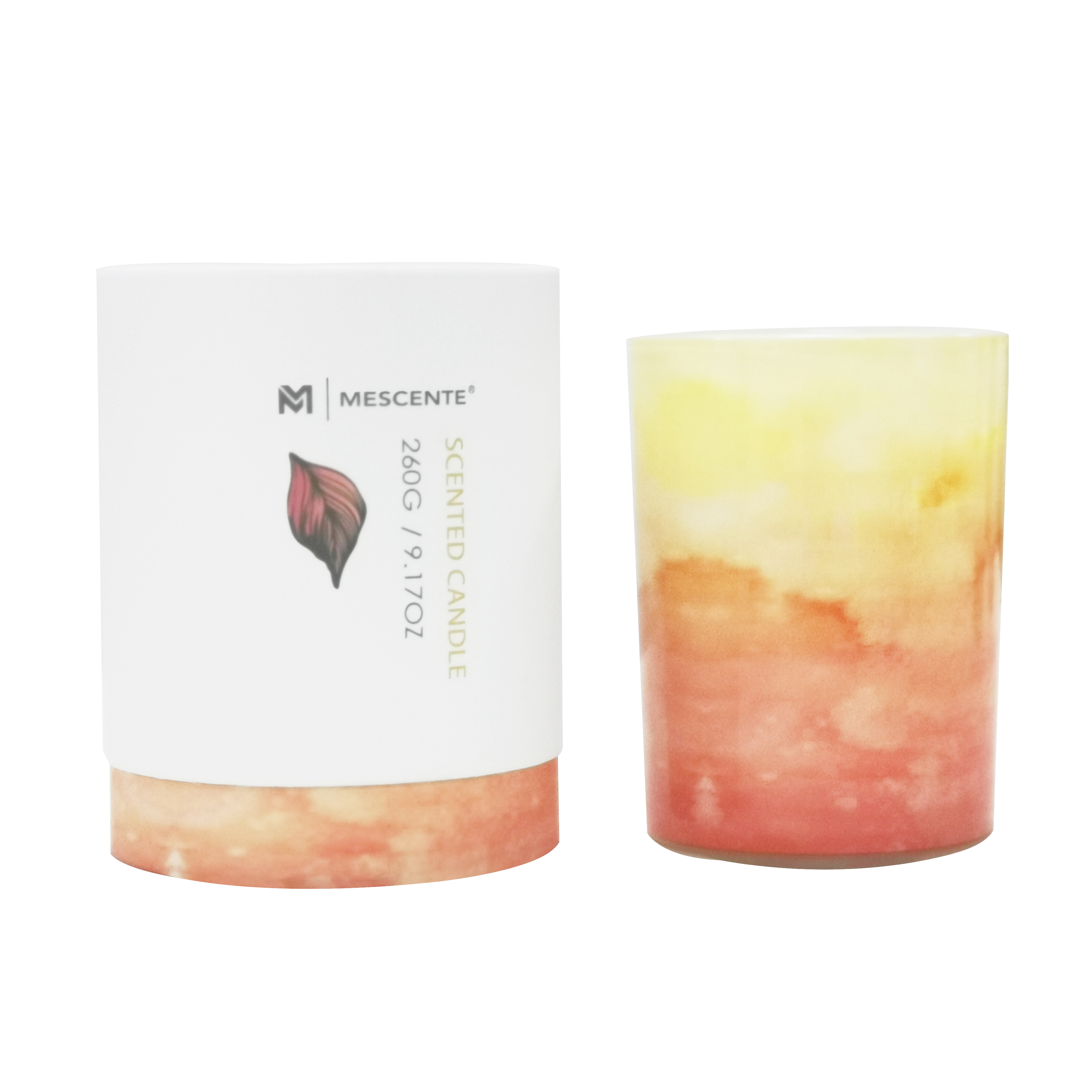 M&Scent 도매 개인 브랜드 녹색유리 꽃병, 명품 양초