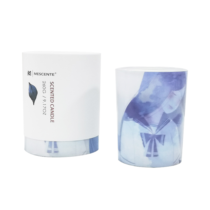 M&Scent 도매 개인 브랜드 녹색유리 꽃병, 명품 양초
