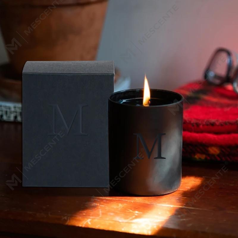 M&Scent 크리스탈이 포함된 도매 럭셔리 블랙 독특한 항아리 결혼식 장식 향기로운 간장 양초