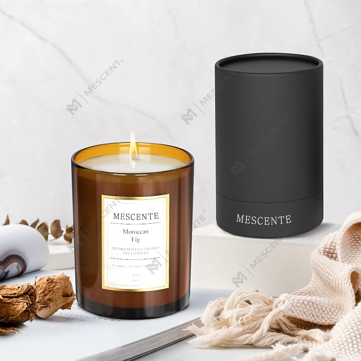 M&Scent 도매 대량 주문 고급 맞춤형 개인 상표 향기로운 간장 왁스 양초 선물 세트
