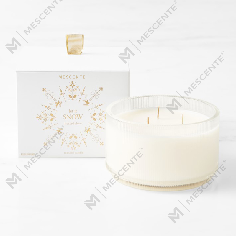 M&Scent 맞춤 제작 로고 유리병에 담긴 홈메이드 유기농 투명 향이 나는 간장 양초 개인 상표