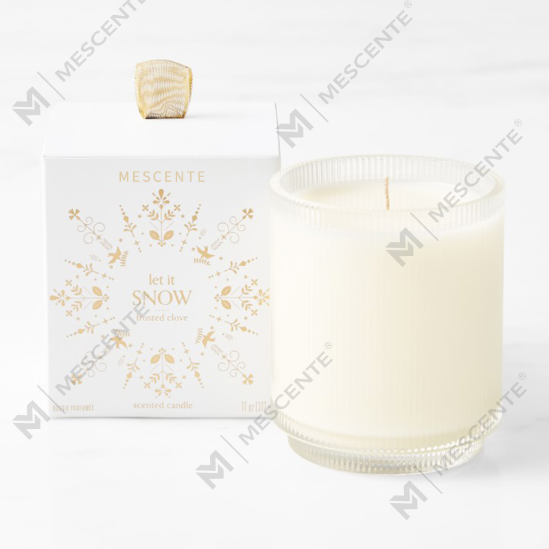 M&Scent 맞춤 제작 로고 유리병에 담긴 홈메이드 유기농 투명 향이 나는 간장 양초 개인 상표