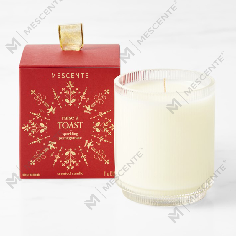 M&Scent 맞춤 제작 로고 유리병에 담긴 홈메이드 유기농 투명 향이 나는 간장 양초 개인 상표
