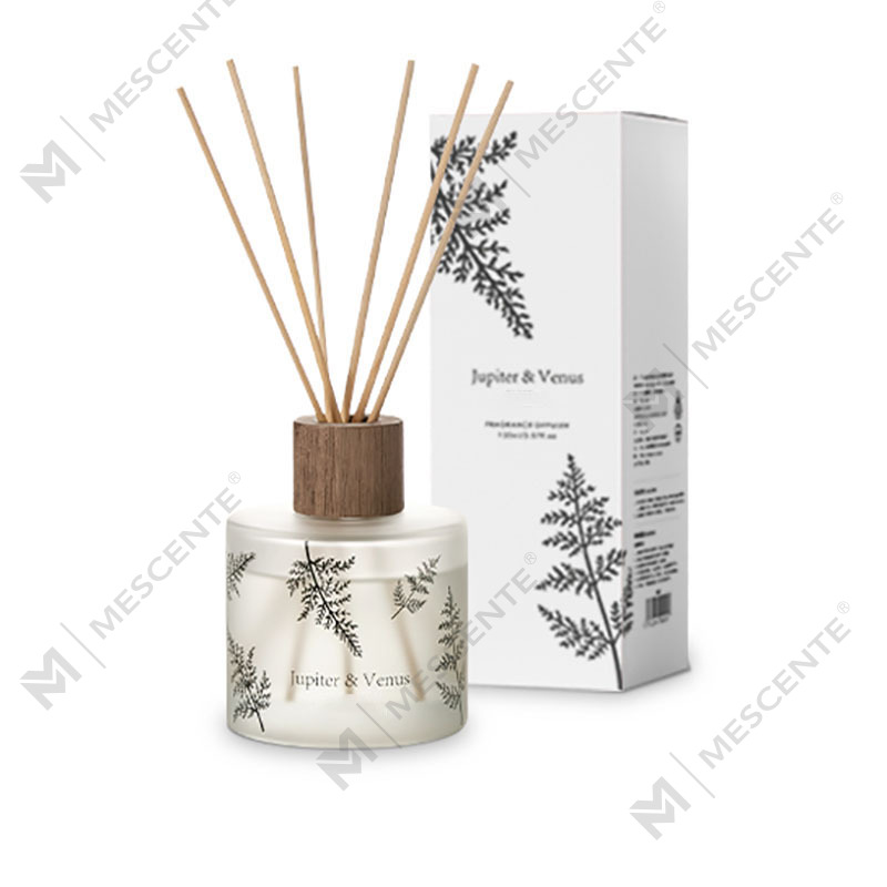 M & Scent 도매 럭셔리 사용자 정의 장식 호박 유리 불 없음 독특한 투명 꽃 아로마 리드 기관총