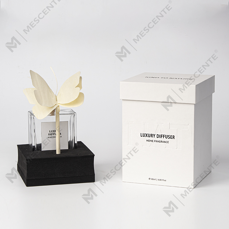 M&Scent 대형 사각 병 대형 등나무 스틱 액체 아로마테라피 리드 디퓨저 스토퍼 포함