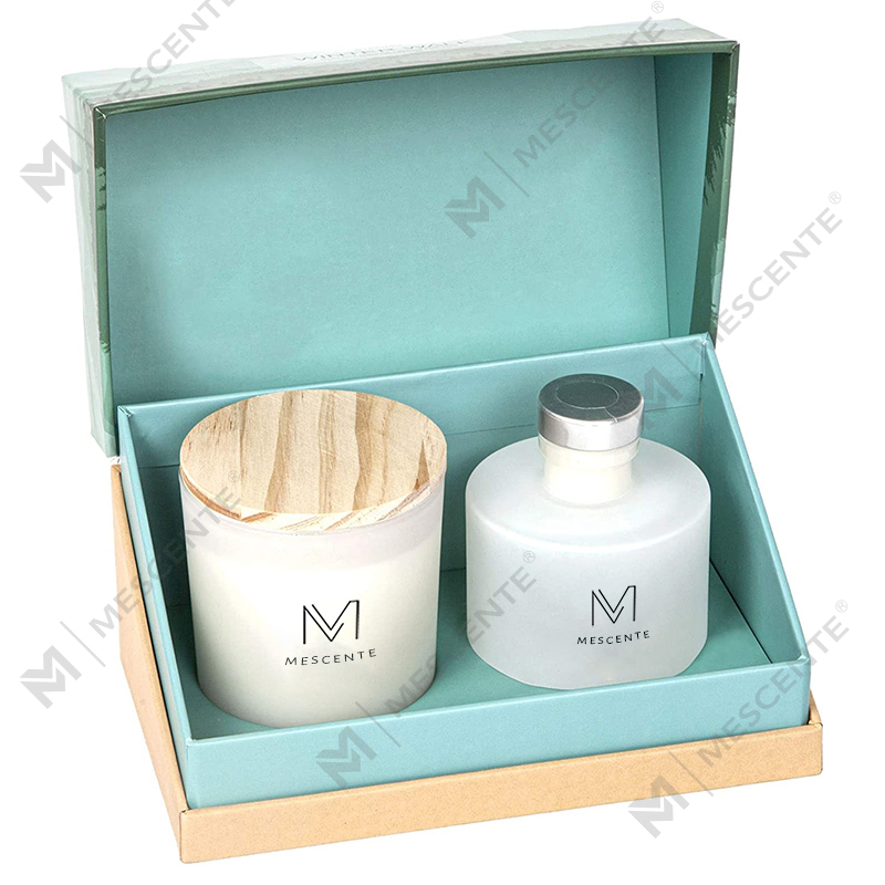M&Scent 럭셔리 맞춤형 개인 라벨 가을 장식 아로마 향기 간장 양초 리드 디퓨저 선물 세트