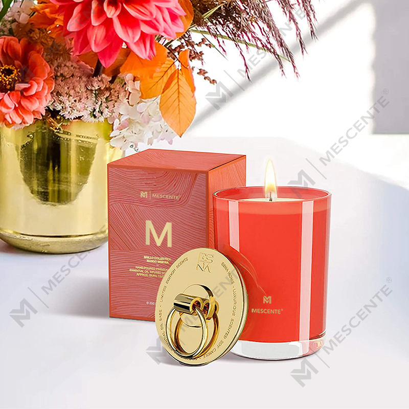M&Scent 럭셔리 화이트 소이 왁스 로고 맞춤형 웨딩 향초, 맞춤형 캠프 캔들