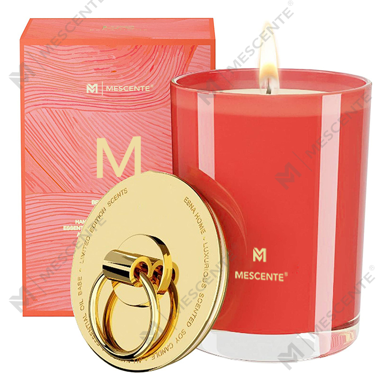 M&Scent 럭셔리 화이트 소이 왁스 로고 맞춤형 웨딩 향초, 맞춤형 캠프 캔들