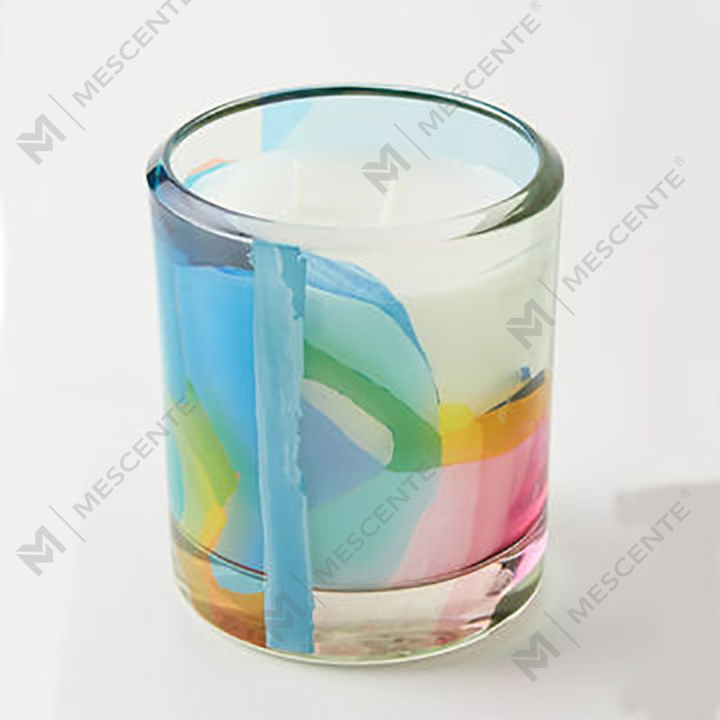 M&Scent 도매 고급 맞춤 장식 개인 상표 검은 유리 크리스탈 향기로운 간장 왁스 양초
