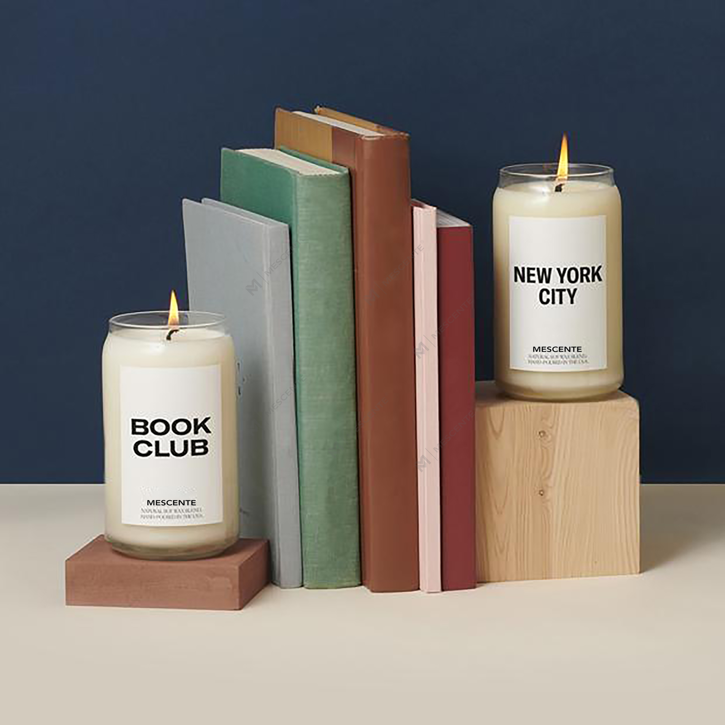 M&Scent 유기농 맞춤형 세라믹 밀키 우드윅 양초, 양초 용기