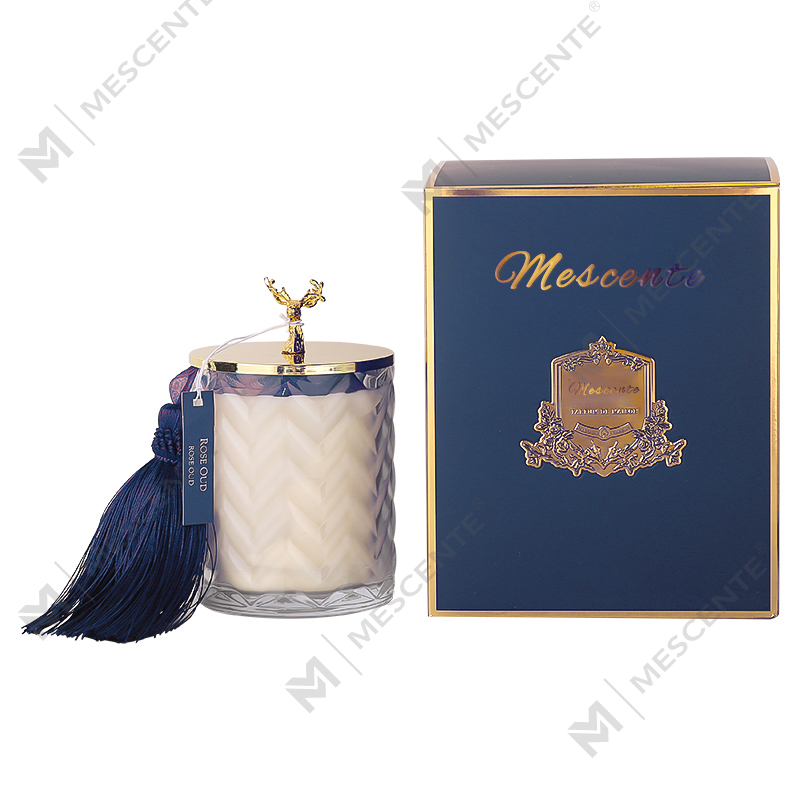 M&Scent 도매 맞춤형 개인 상표 컨테이너 아로마테라피 향기로운 향수 아로마 간장 양초(크리스털 포함)