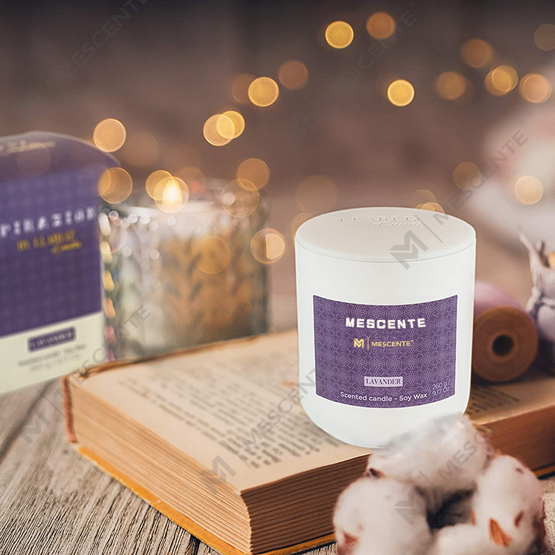 M&Scent Mason Jar 미니 간장 기반 양초, 고급 포장 대리석 양초 소이 왁스