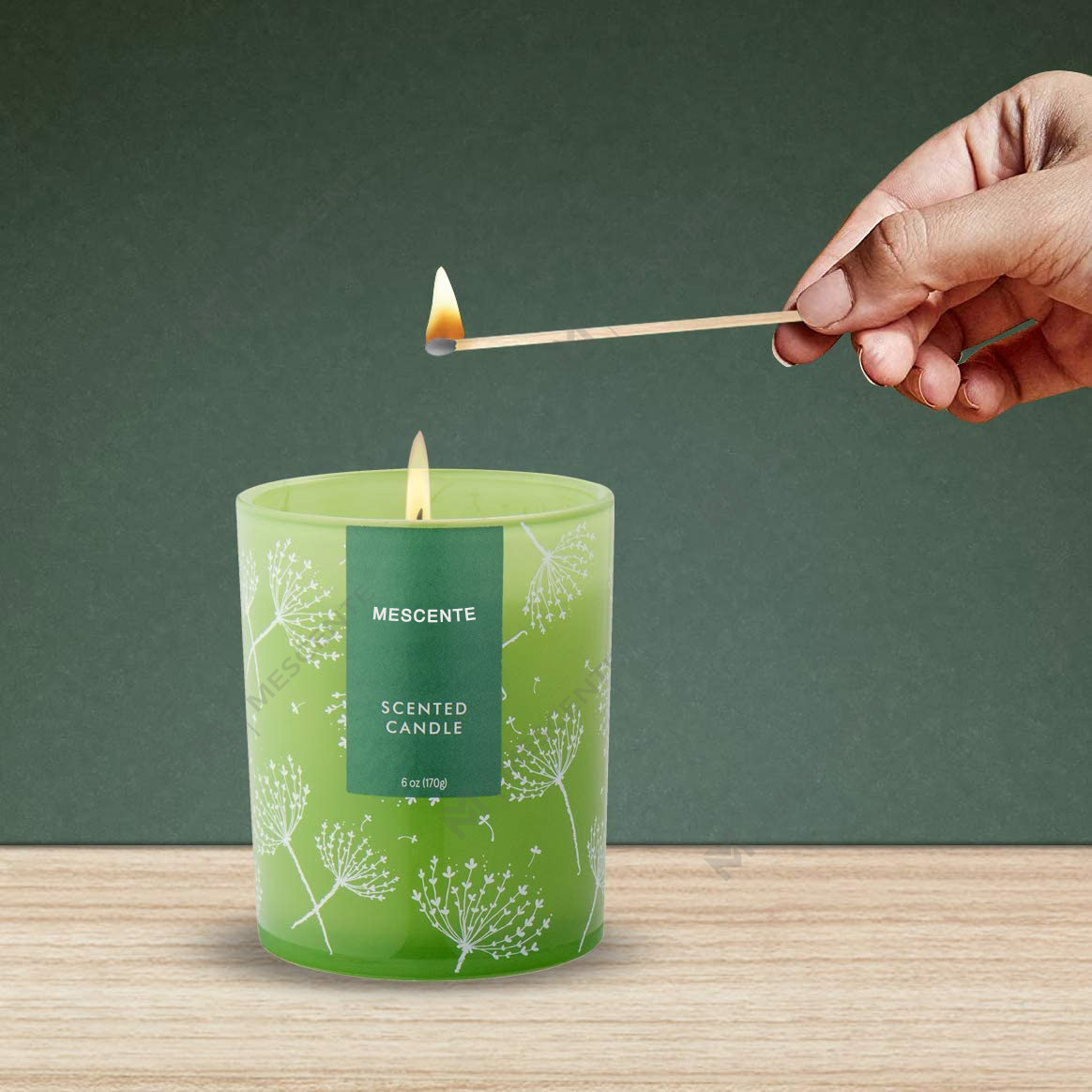M&S 향기 맞춤형 로고 인쇄 샘플 아로마테라피 향초 호의, 말린 꽃이 포함된 향초