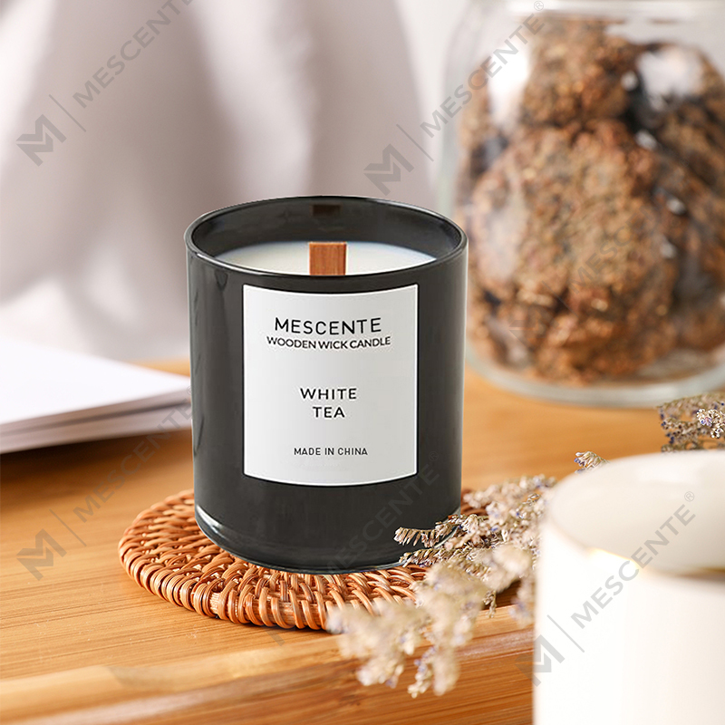 Mecente 개인 상표 화이트 티 향이 나는 소이 캔들 In Jars