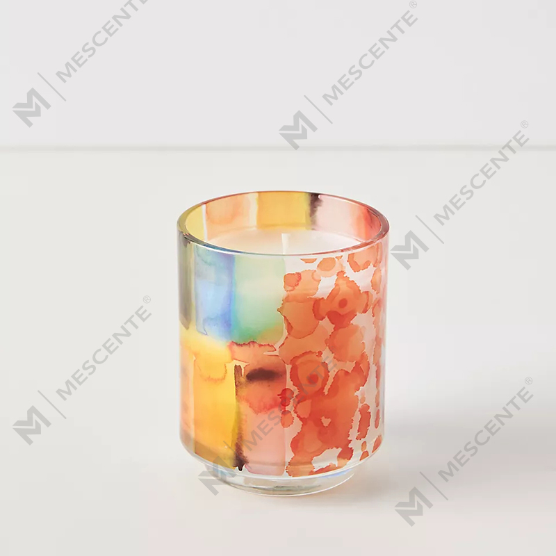 M&Scent 럭셔리 맞춤 장식 개인 라벨 3 Wick A Sunday Painter 유리 크리스탈 향기로운 간장 왁스 양초