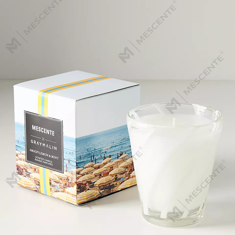 M&Scent 럭셔리 화이트 소이왁스 맞춤형 로고 웨딩 향초
