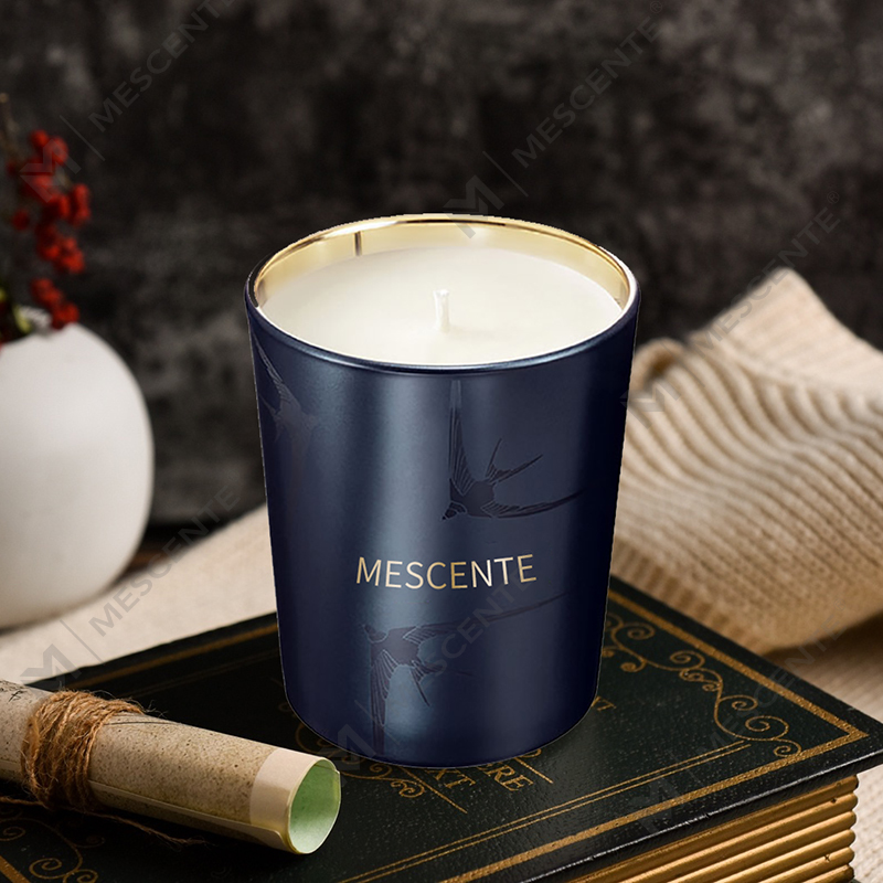 M&Scent 크리스탈이 포함된 수제 럭셔리 유리 홀더 기둥 바닐라 향초