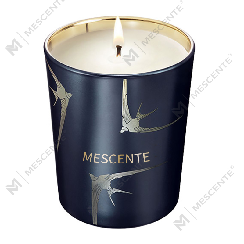 M&Scent 크리스탈이 포함된 수제 럭셔리 유리 홀더 기둥 바닐라 향초
