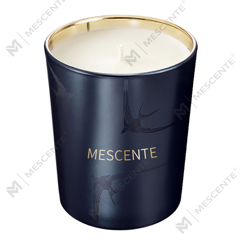 M&Scent 크리스탈이 포함된 수제 럭셔리 유리 홀더 기둥 바닐라 향초