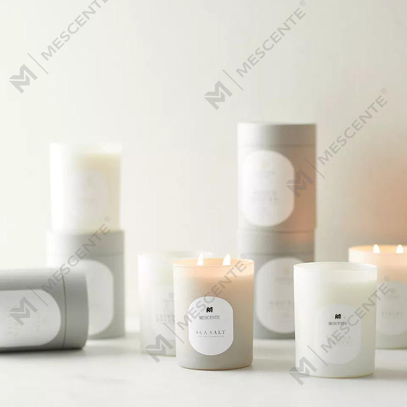M&Scent 맞춤형 로고 명상 무독성 돌 허브 손으로 부은 천연 향이 나는 간장 왁스 크리스탈 양초