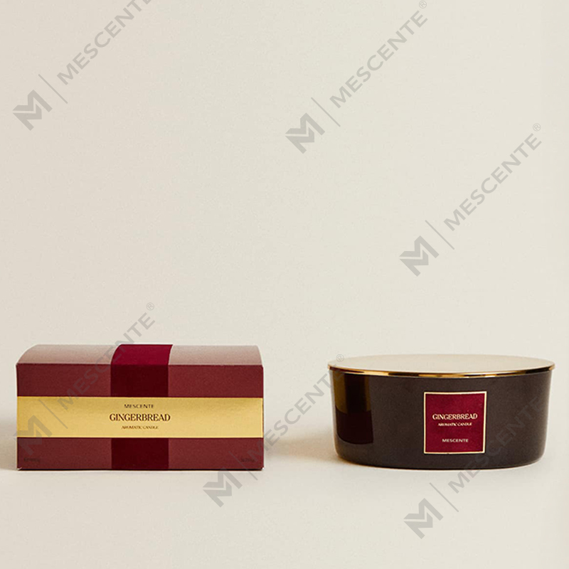 M&Scent 맞춤형 럭셔리 3 심지 양초 개인 상표 블랙 무광택 유리 향초