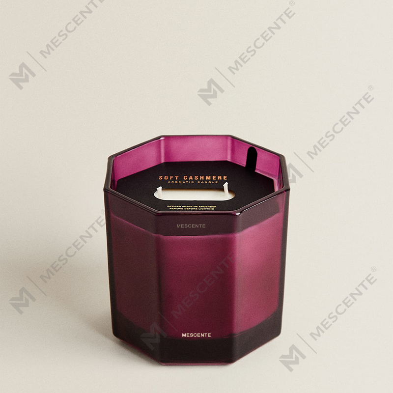 M&Scent 럭셔리 크리스마스 향기로운 양초 검은 유리 항아리 선물 상자에 아로마테라피 아로마 간장 왁스 양초
