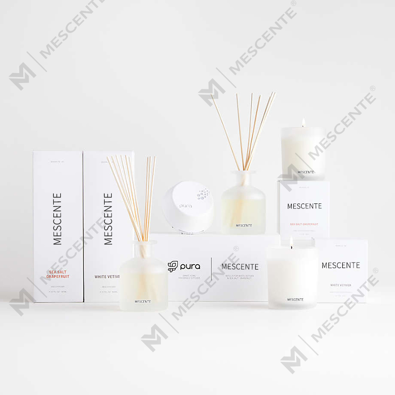 M&Scent 럭셔리 자사 브랜드 퍼플 컬러 아로마 리드 디퓨저 선물 세트(박스 포함)
